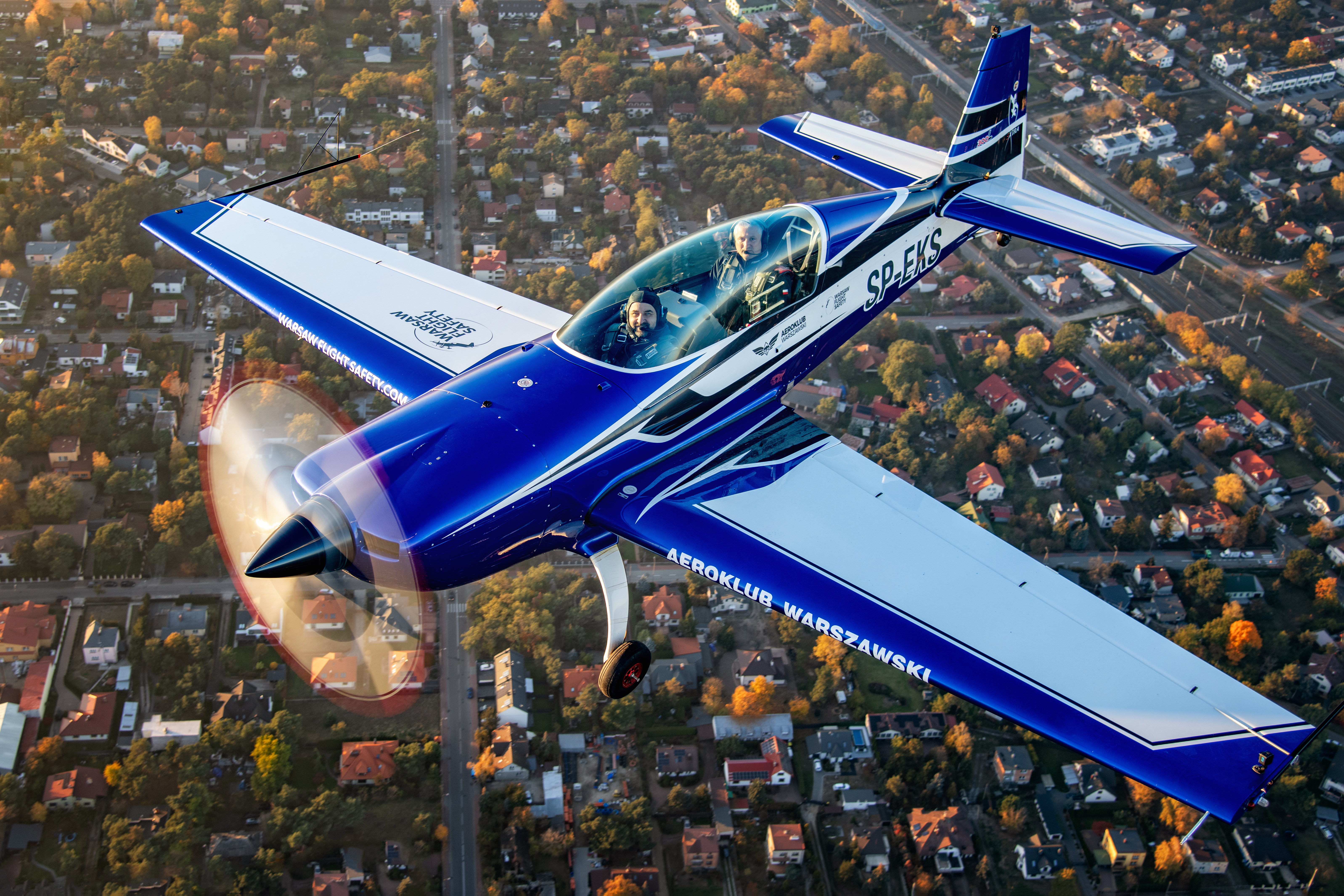 SP-EKS nad miastem - widok z góry